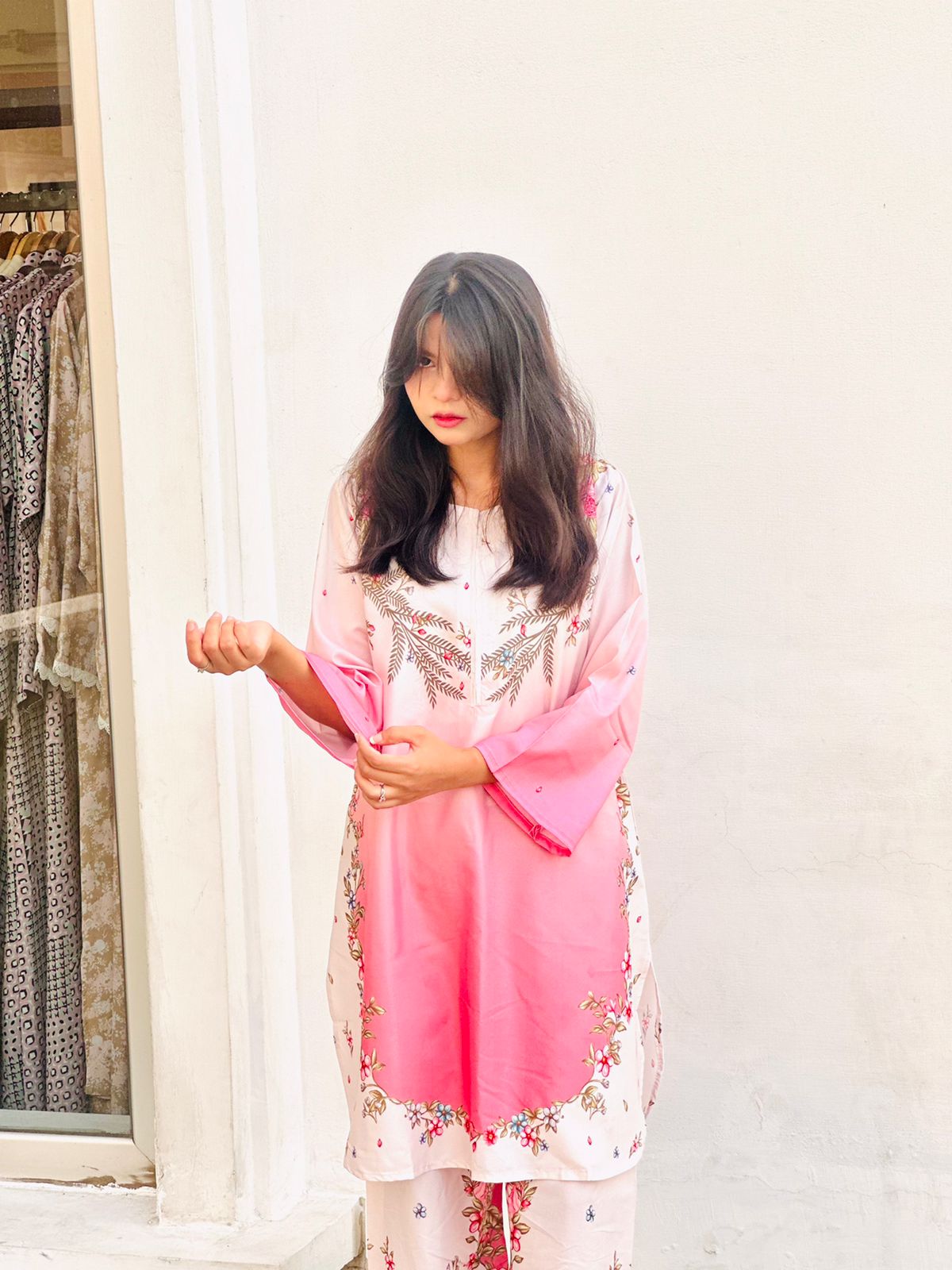 Pink Ombre Floral Co-Ord Set